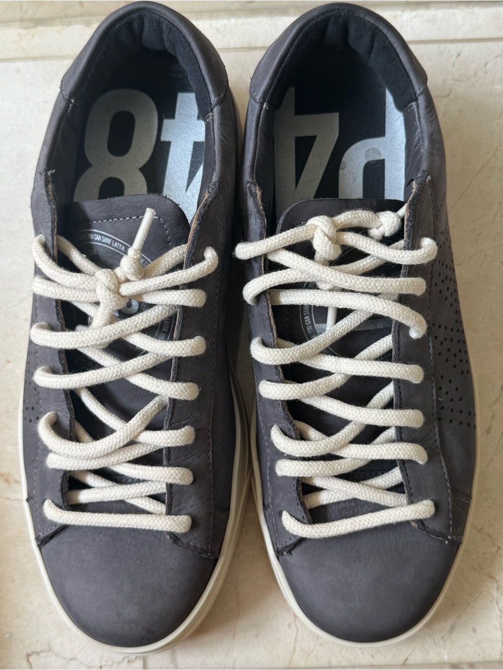 Women’s Casual Lace-Up Sneakers in Dark Gray with White Laces